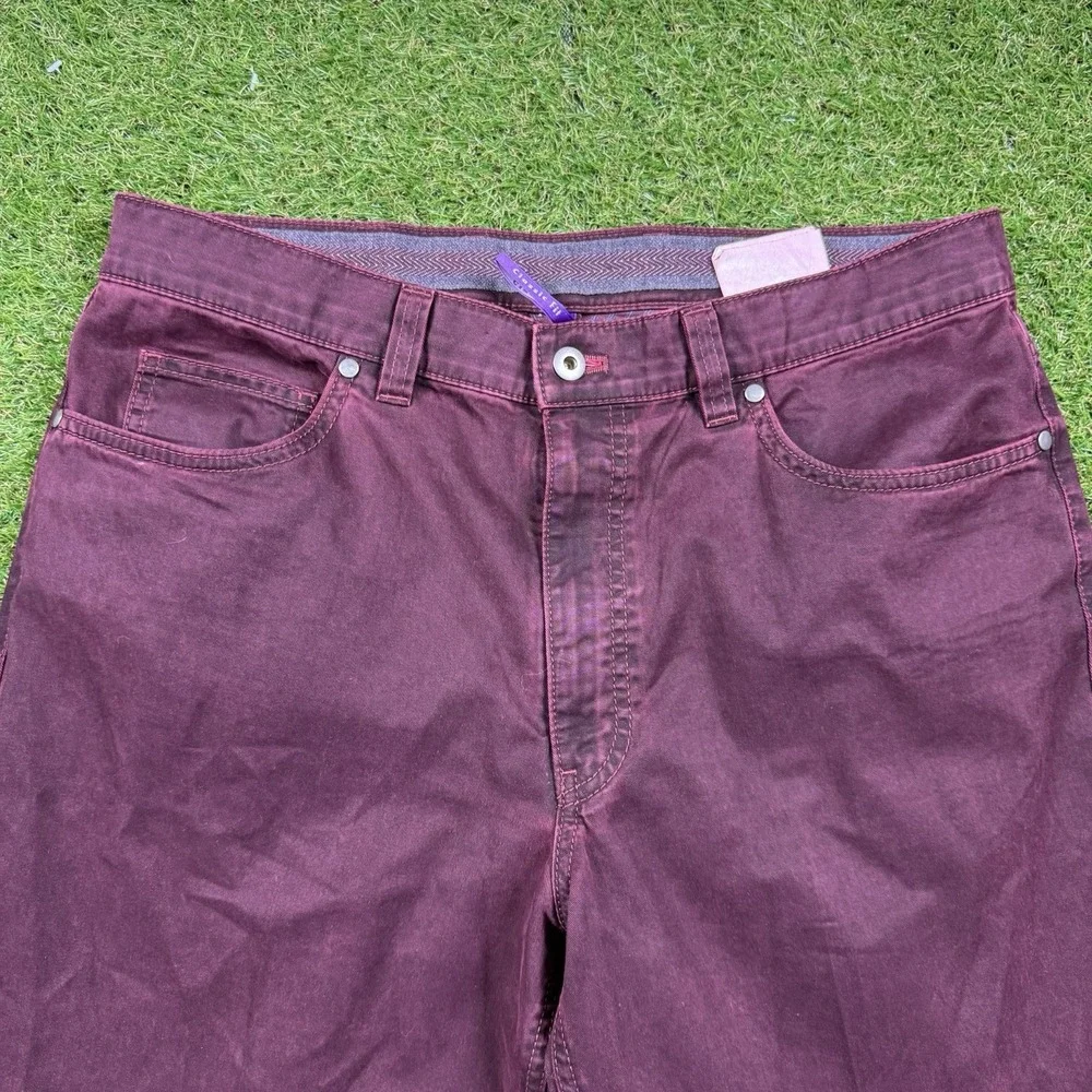 Bullock & Jones Jeans Mens‎ 35x26 Burgundy Stretch Denim Designer Macedonia